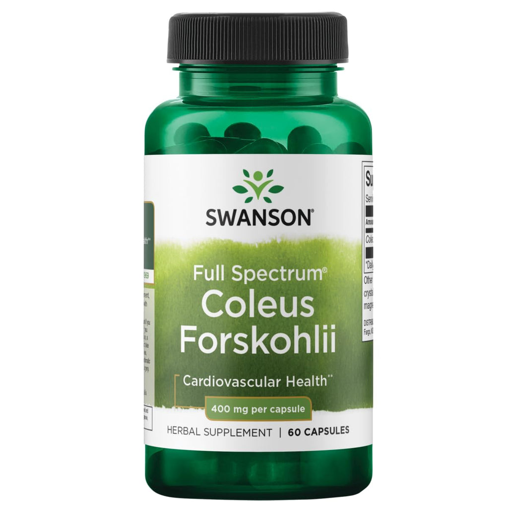 Swanson Full Spectrum Coleus Forskohlii 400 mg - 60 Capsules | Cardiovascular Support