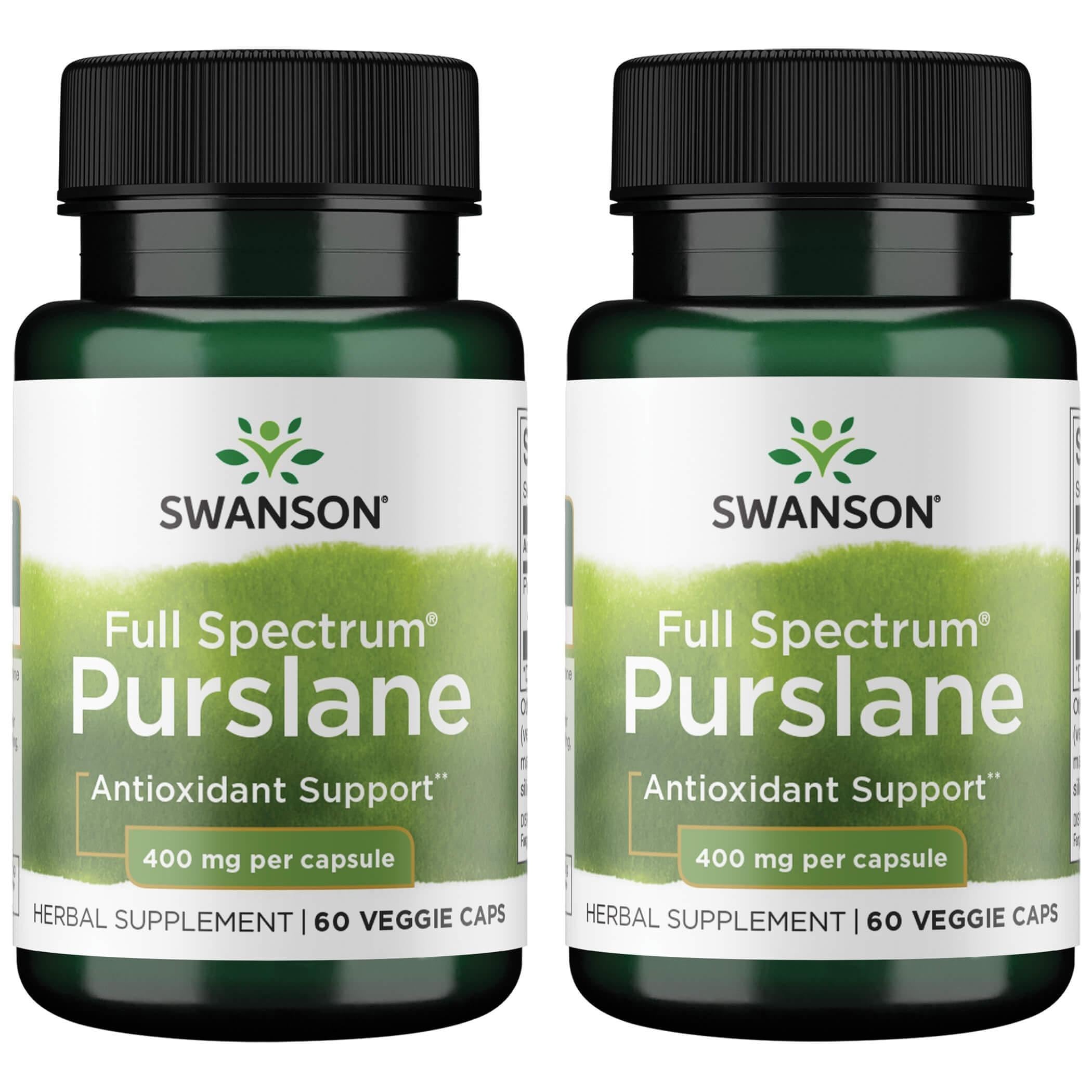 Swanson Full Spectrum Purslane 400 mg - 60 Veg Capsules (2 Pack)