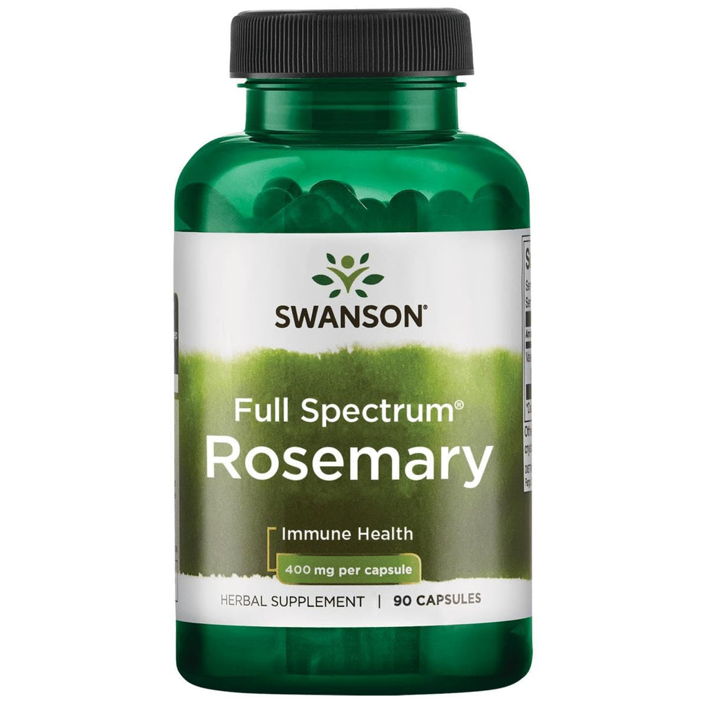 Swanson Full Spectrum Rosemary - Immune Support Herbal Supplement (90 Capsules, 400 mg each)