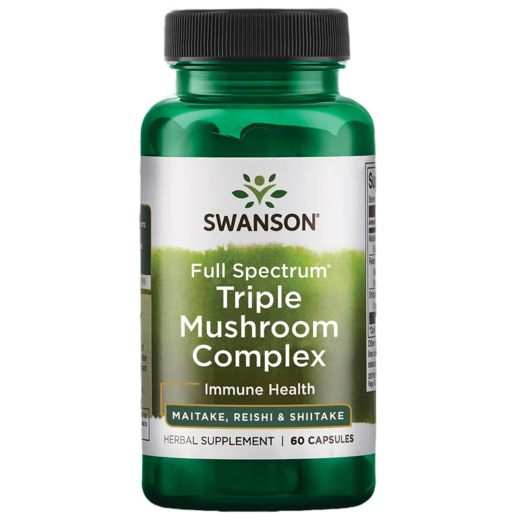 Swanson Full Spectrum Triple Mushroom Complex 60 Capsules Immune Support