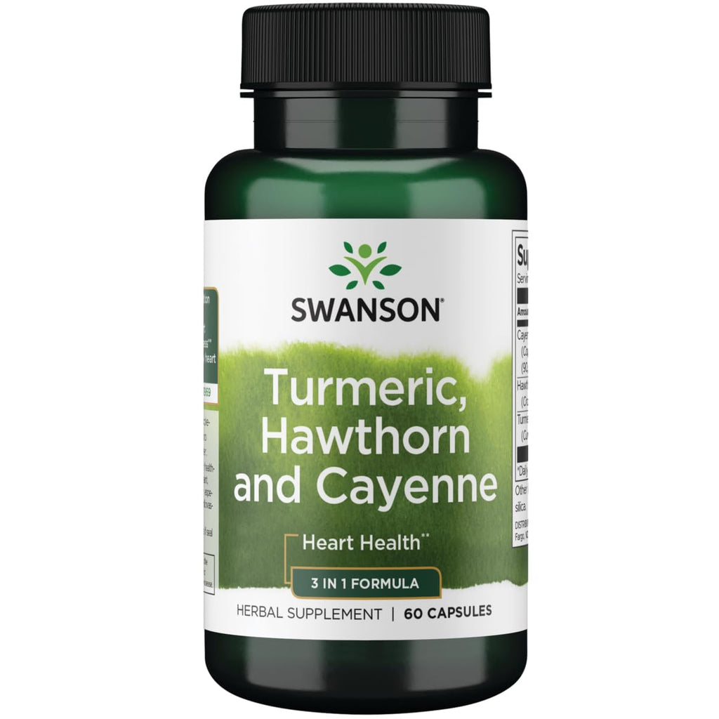 Swanson Full Spectrum Turmeric Hawthorn & Cayenne 60 Capsules