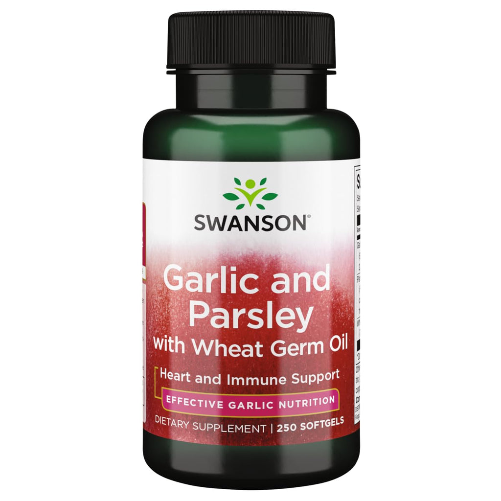 Swanson Garlic & Parsley - Heart & Immune Support | Garlic Oil & Parsley Seed Oil (250 Softgels)