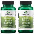 Swanson Ginkgo Biloba Extract 120 mg - Delayed-Release (24% Flavone Glycosides, 6% Terpene Lactones) - 2 Pack Veggie DRCaps