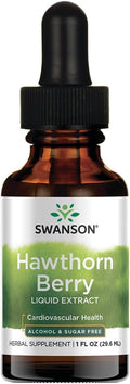 Swanson Hawthorn Berry Liquid Extract 1 oz - Alcohol- and Sugar-Free