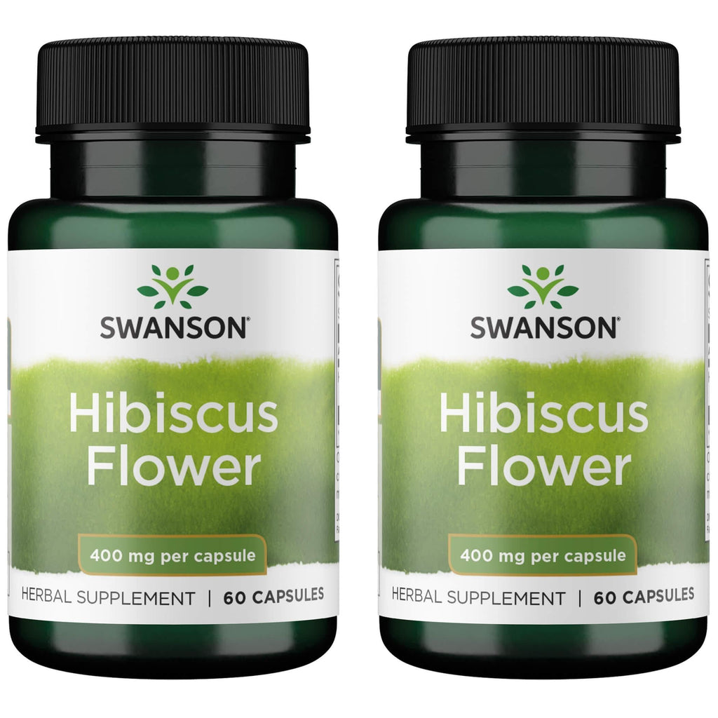 Swanson Full-Spectrum Hibiscus Flower – 400mg, 60 Capsules (2 Pack)