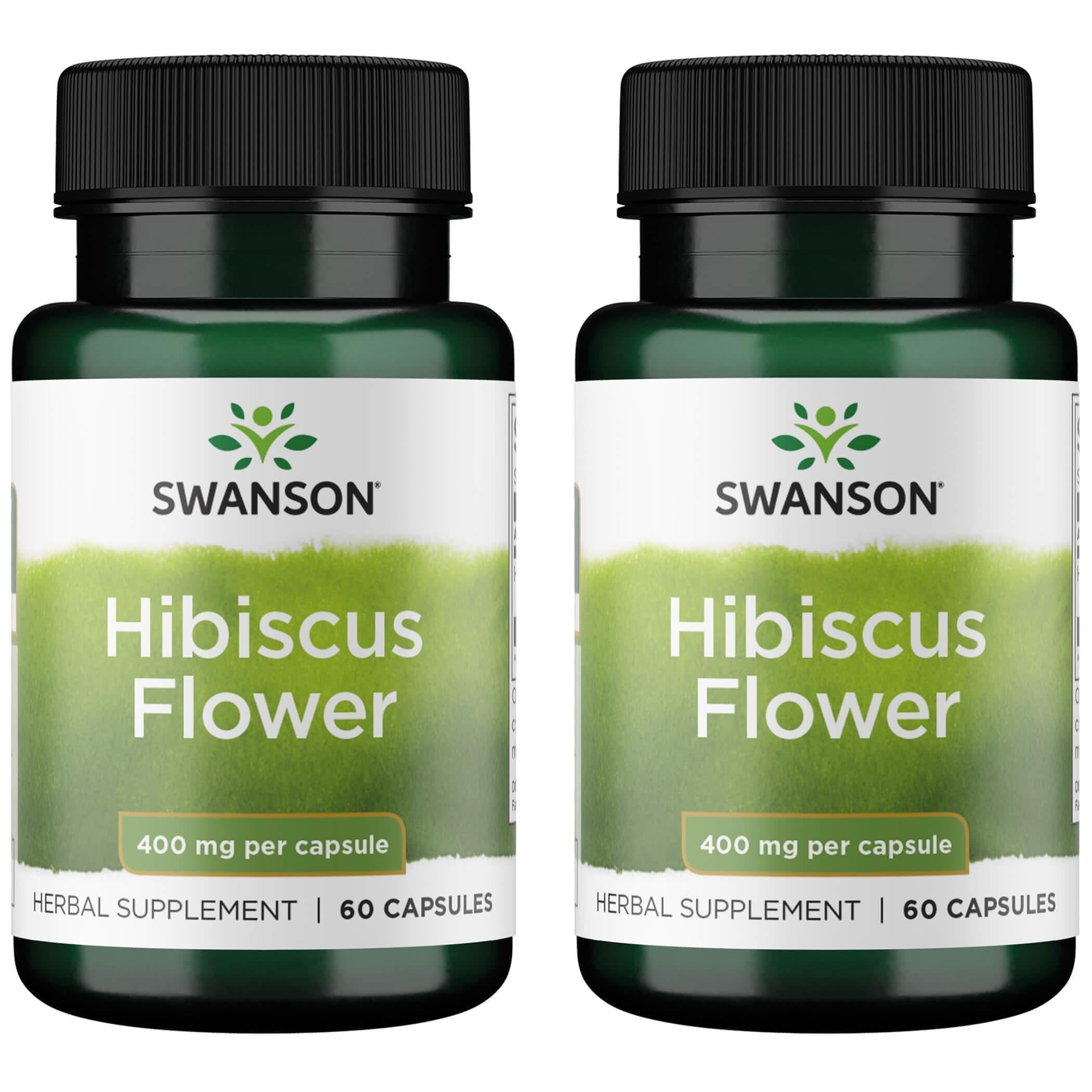 Swanson Full-Spectrum Hibiscus Flower – 400mg, 60 Capsules (2 Pack)