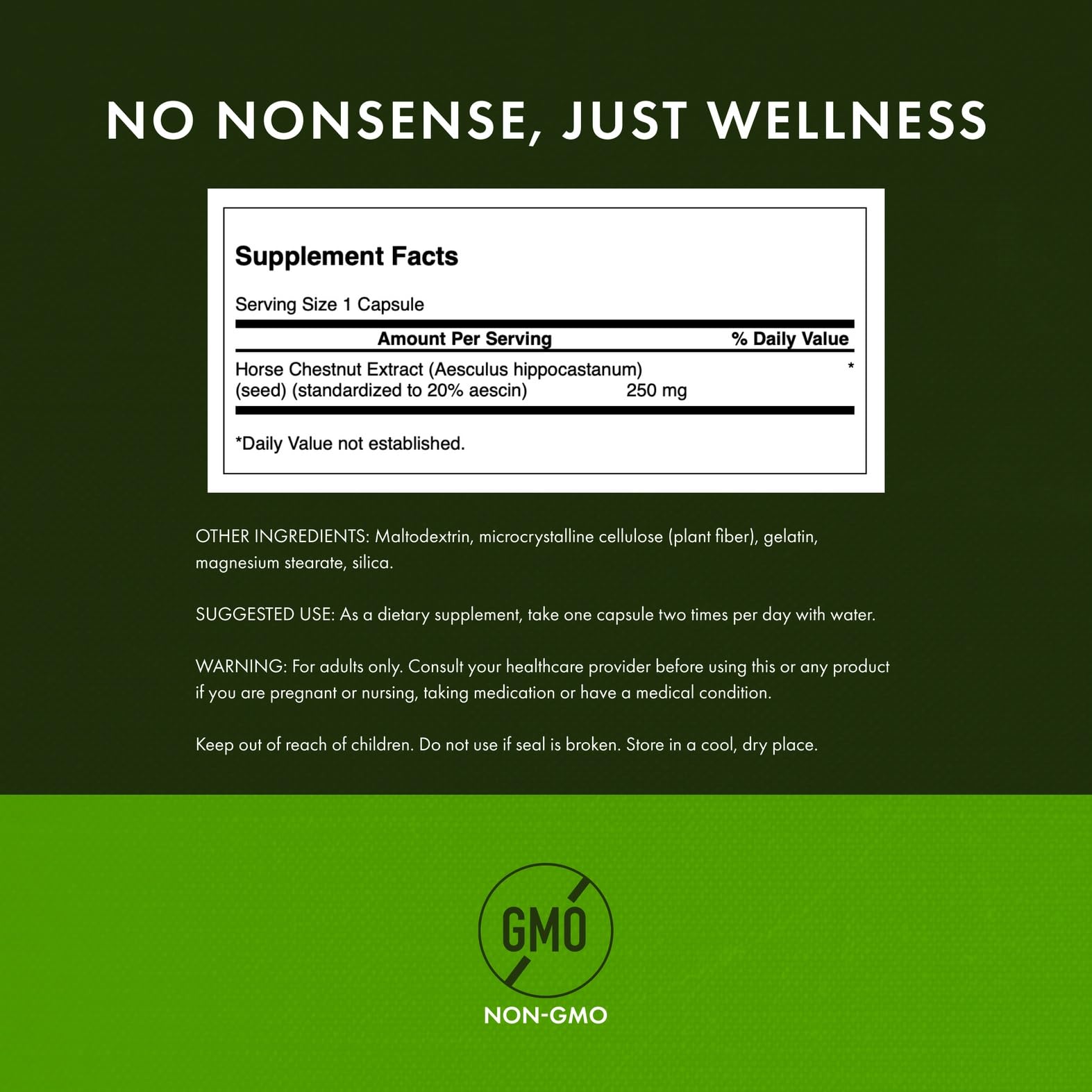 Swanson Horse Chestnut 22% Aescin - 250 mg, 120 Caps (2 Pack)