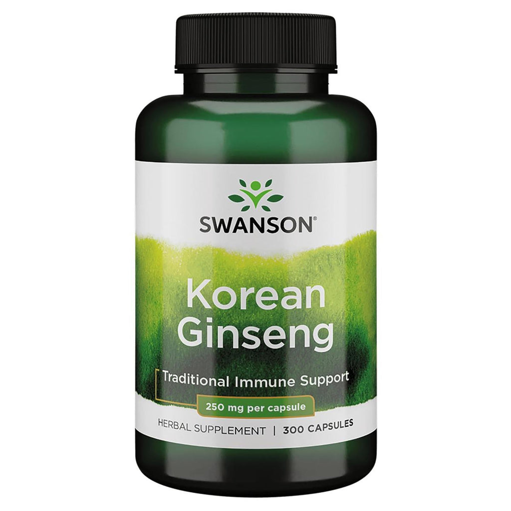 Swanson Korean Ginseng 250 mg – 300 Capsules | Energy & Immune Support