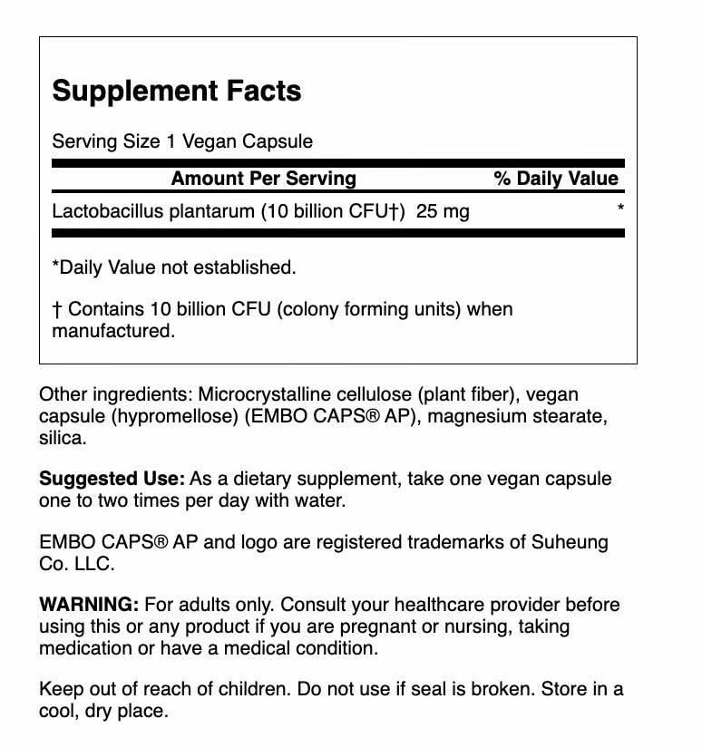 Swanson L. Plantarum Probiotic - Digestive Support for GI Balance & Bowel Regularity (30 Veggie Capsules) 3 Pack