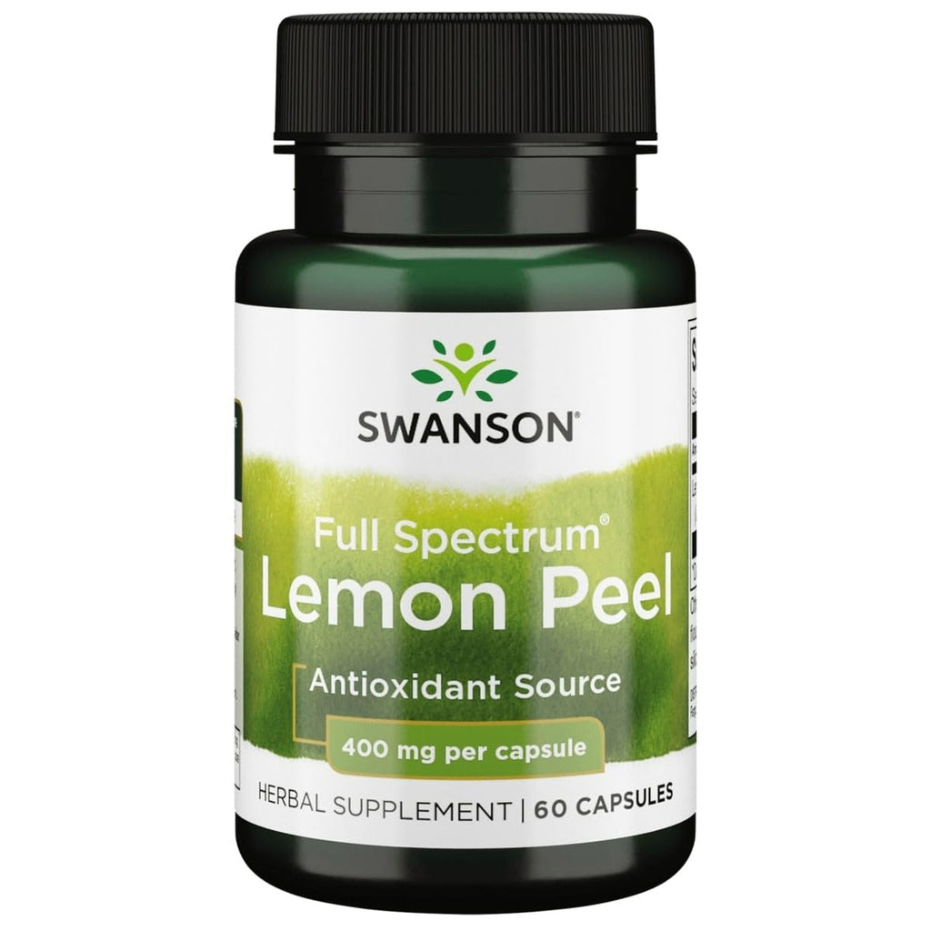 Swanson Full Spectrum Lemon Peel 400 Milligrams | 60 Capsules
