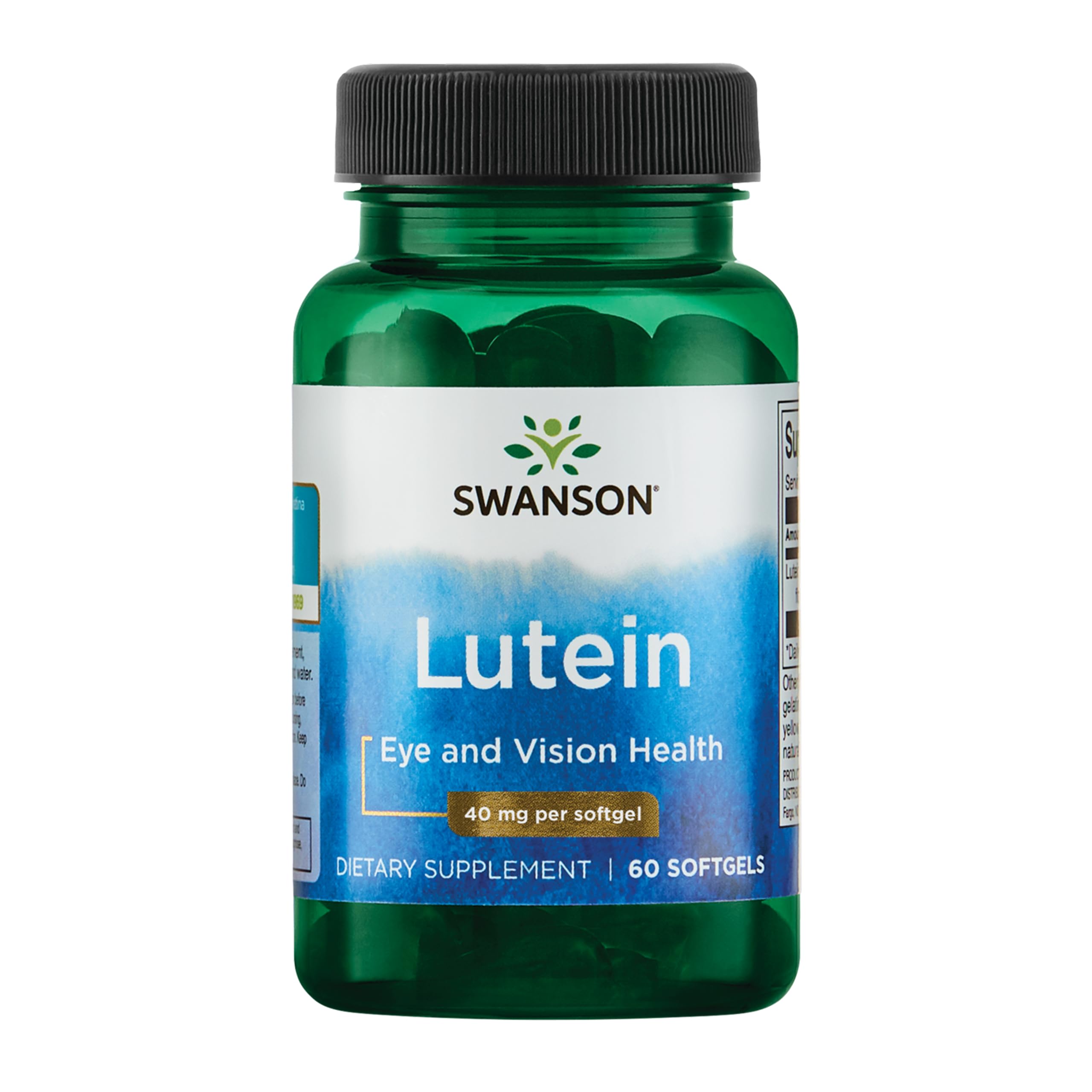 Swanson Lutein Eye Vision Supplement – 4 mg per Softgel, 60 Softgels