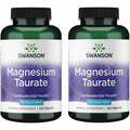 Swanson Magnesium Taurate - 100 mg Mg & Taurine Supplement (120 Tablets) - 2 Pack
