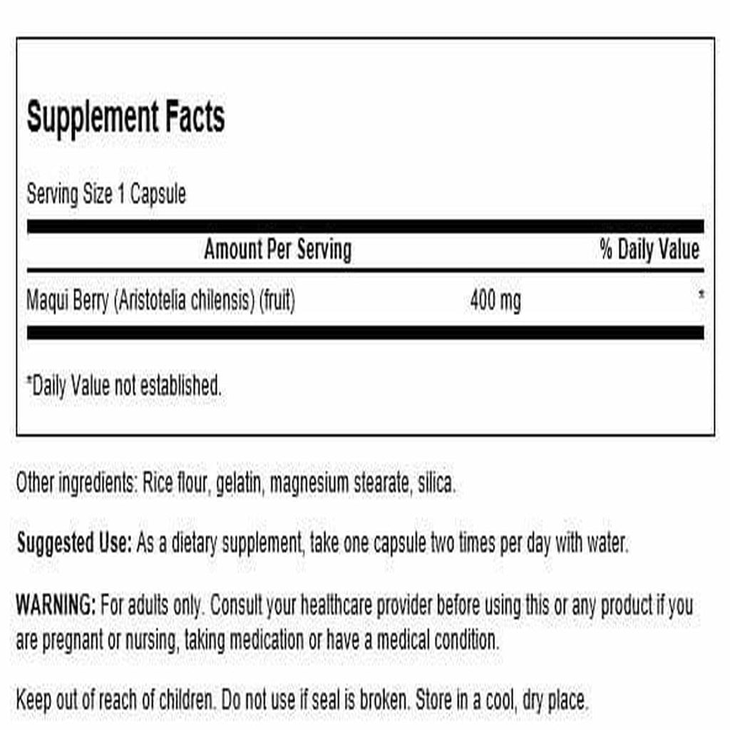 Swanson Full Spectrum Maqui Berry 400 mg - 60 Capsules
