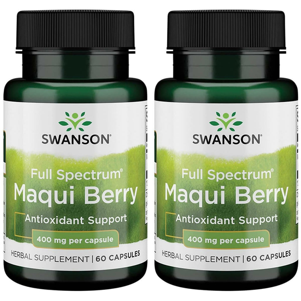 Swanson Full Spectrum Maqui Berry 400 mg - 60 Caps (2 Pack) | Antioxidant Support