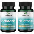 Swanson Melatonin - 1mg Sleep Support - 120 Capsules, 2 Pack