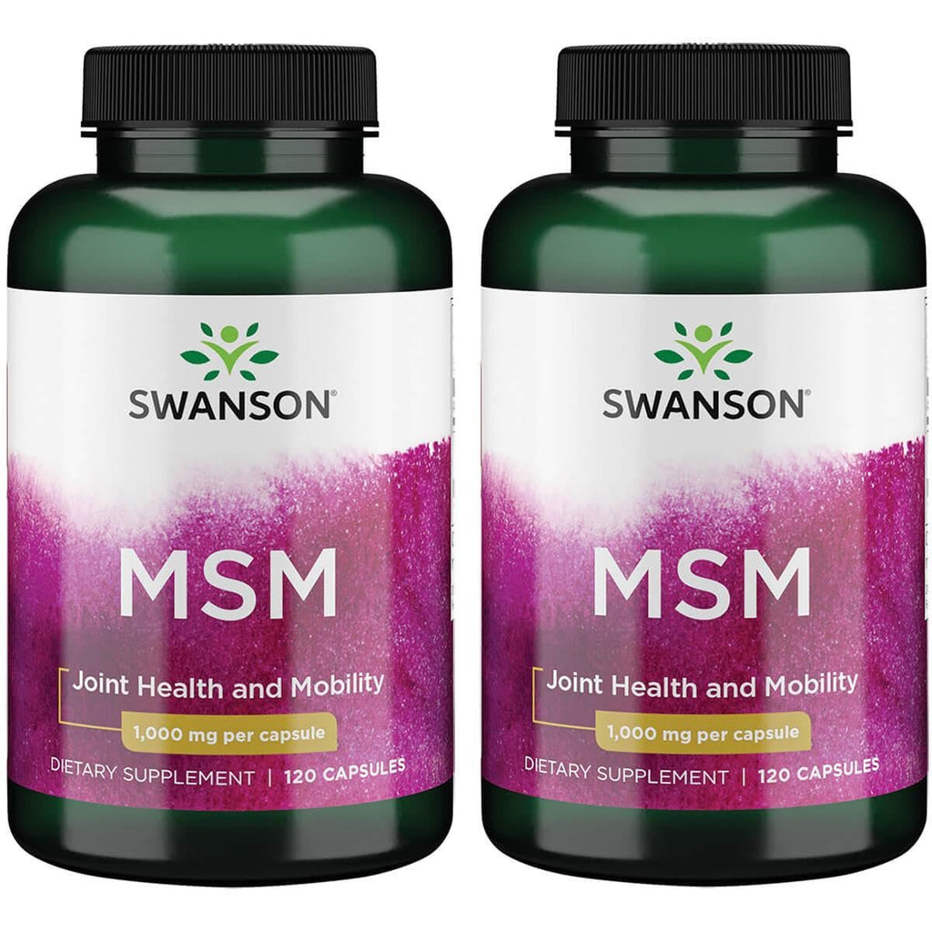 Swanson MSM 1,000 mg 120 Caps – 2 Pack | MSM Supplement