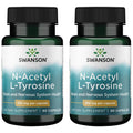 Swanson N-Acetyl L-Tyrosine – Brain Health & Mood Support | 60 Capsules, 350 mg (2 Pack)