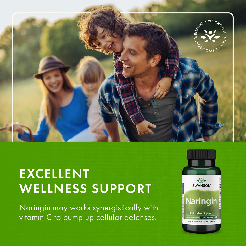 Swanson Naringin 500 mg – 60 Capsules (2 Pack) | Citrus Bioflavonoid