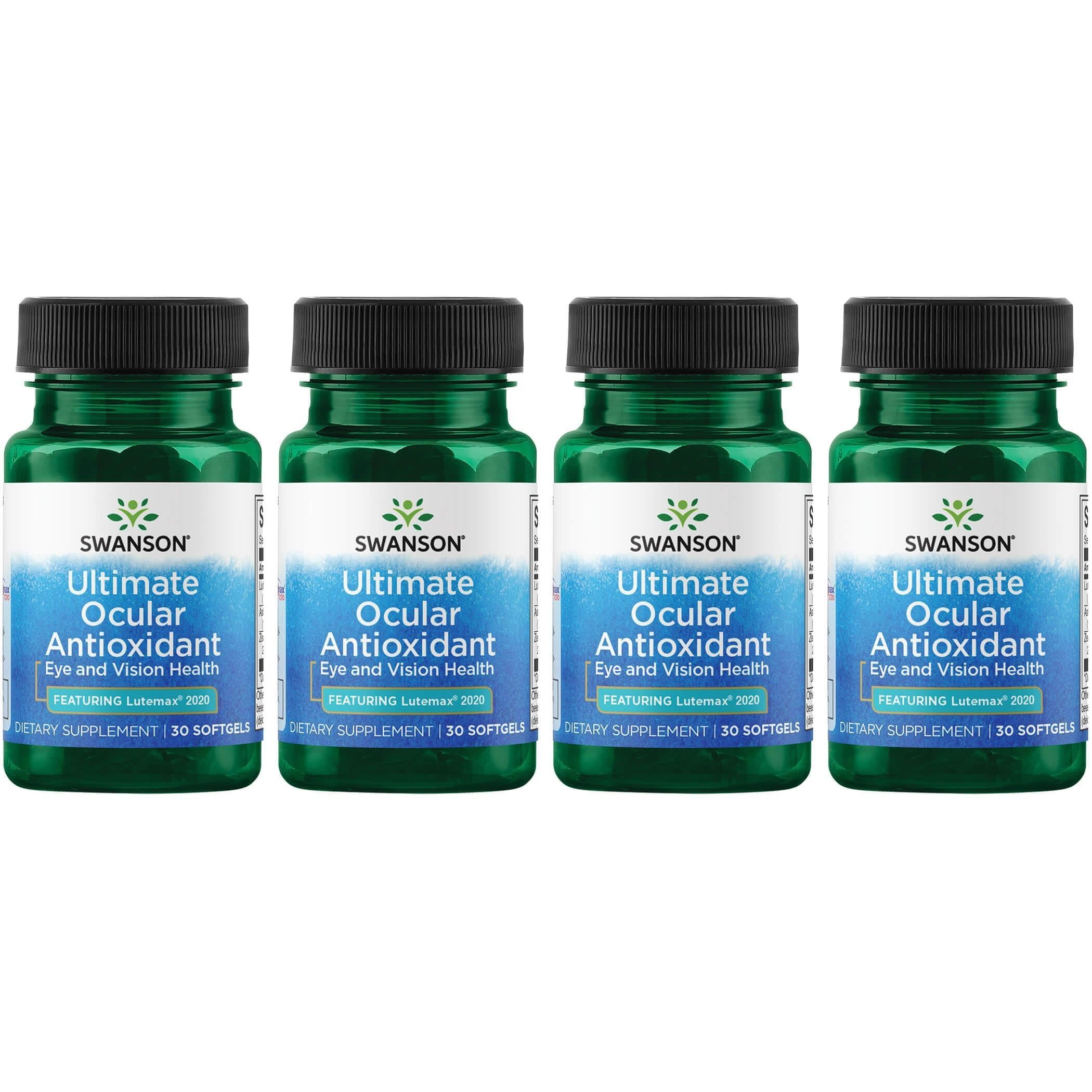 Swanson Ultimate Ocular Antioxidant with Lutemax 2020 – 30 Softgels (4 Pack)
