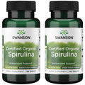 Swanson Certified Organic Spirulina 500 mg 180 Tabs (2 Pack) | Organic Spirulina Supplement