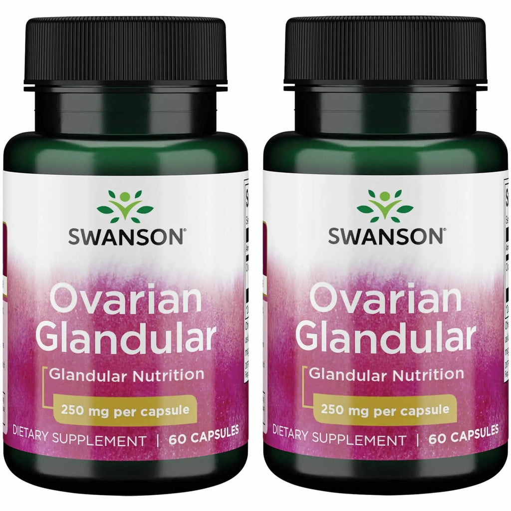 Swanson Ovarian Glandular - Women's Health Supplement, 60 Caps, 250mg (2 Pack)