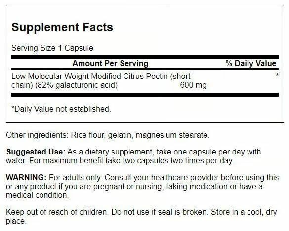 Swanson PectiPure Modified Citrus Pectin – Digestive & Cellular Support (600 mg) 2-Pack