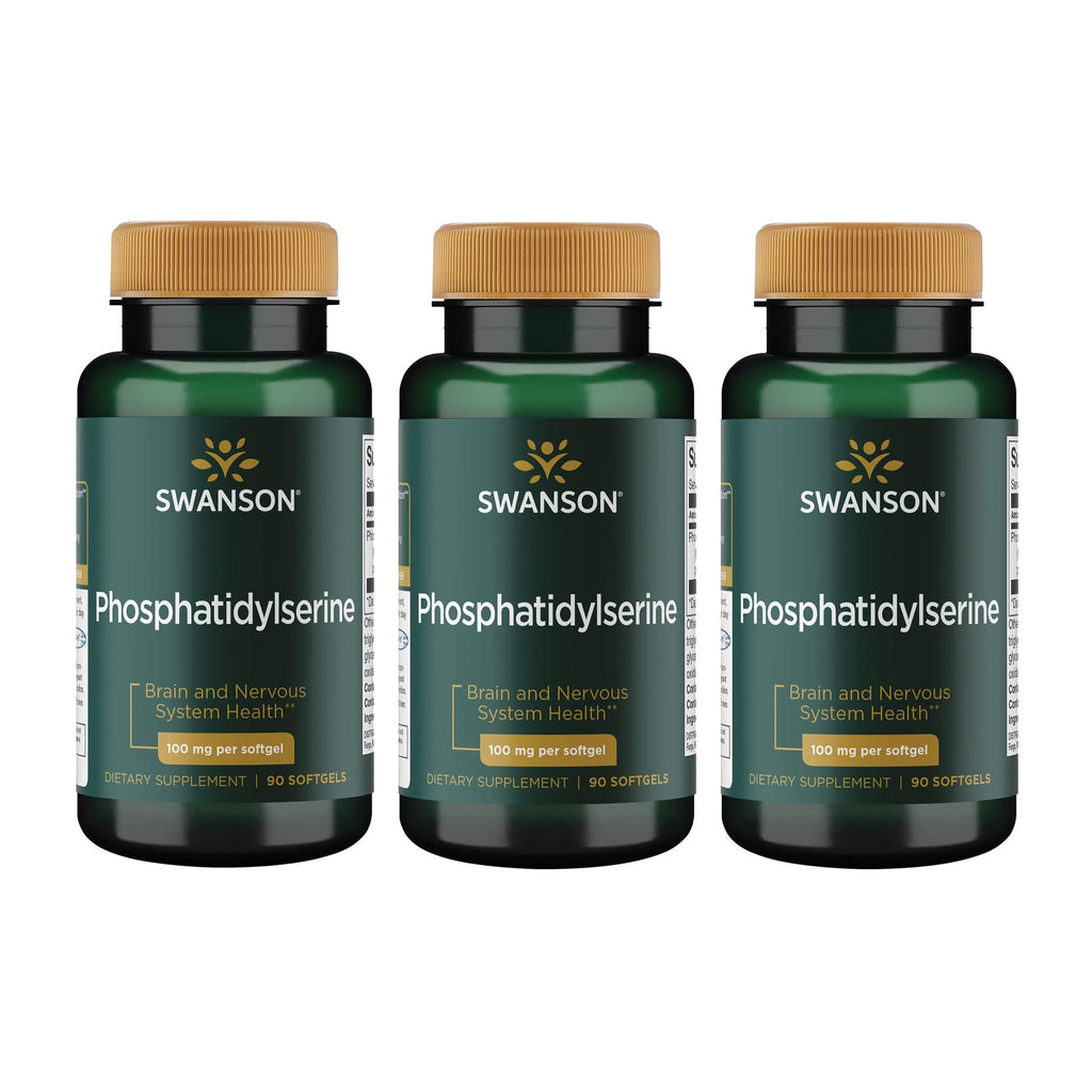 Swanson Phosphatidylserine 100 mg 90 Sgels (3 Pack)