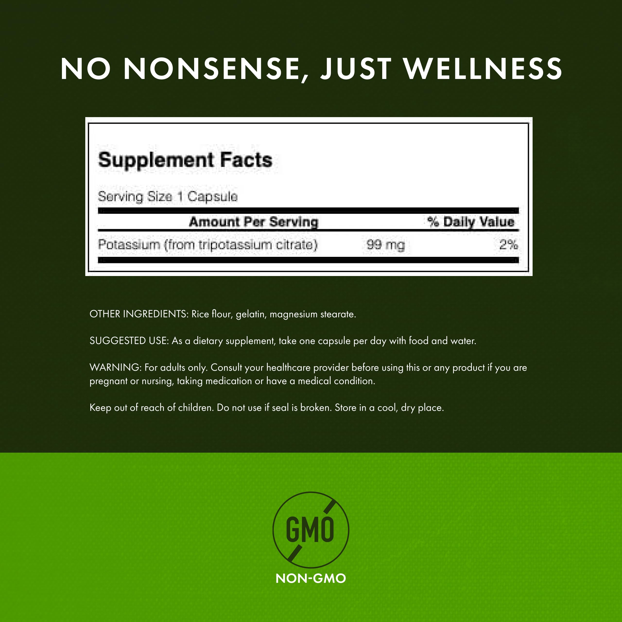 Swanson Potassium Citrate – Heart Health & Energy Support | 120 Capsules (99 mg) – 4 Pack