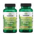 Swanson Prebiotic + Probiotic Fiber | Digestive & Immune Support | 60 Capsules, 500M CFU (2 Pack)