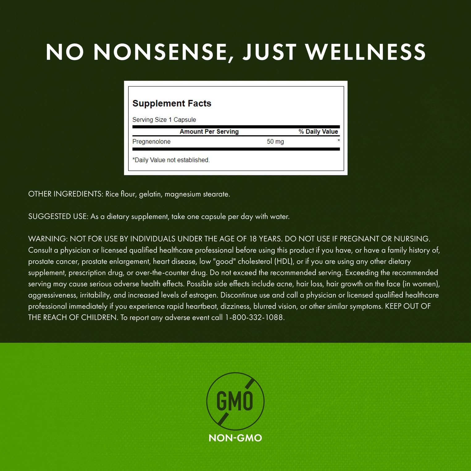 Swanson Pregnenolone – Super Strength 50 mg, 60 Caps (3 Pack)
