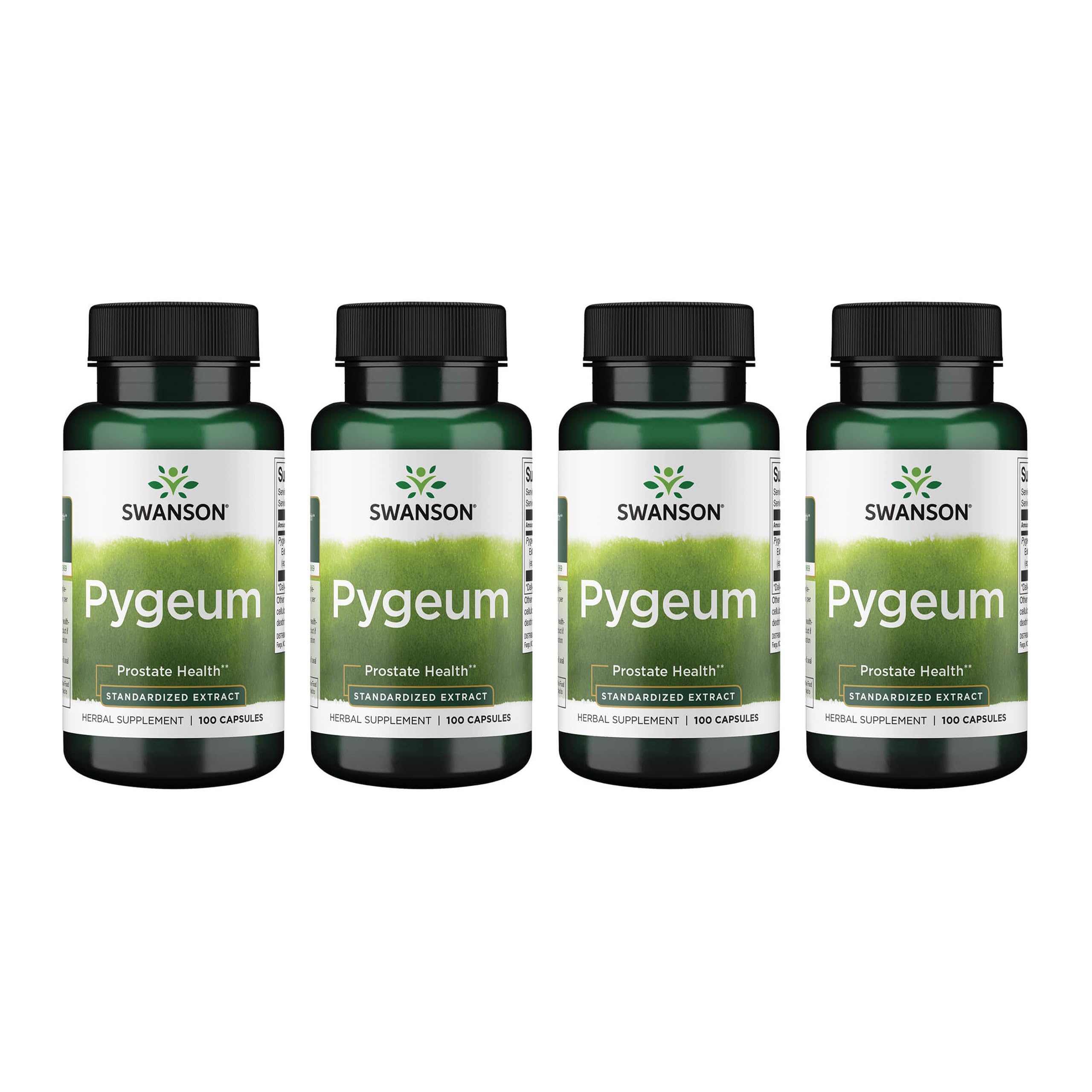Swanson Pygeum - Prostate Health, Bladder & Urinary Support (4 Pack, 125 mg, 100 Capsules)