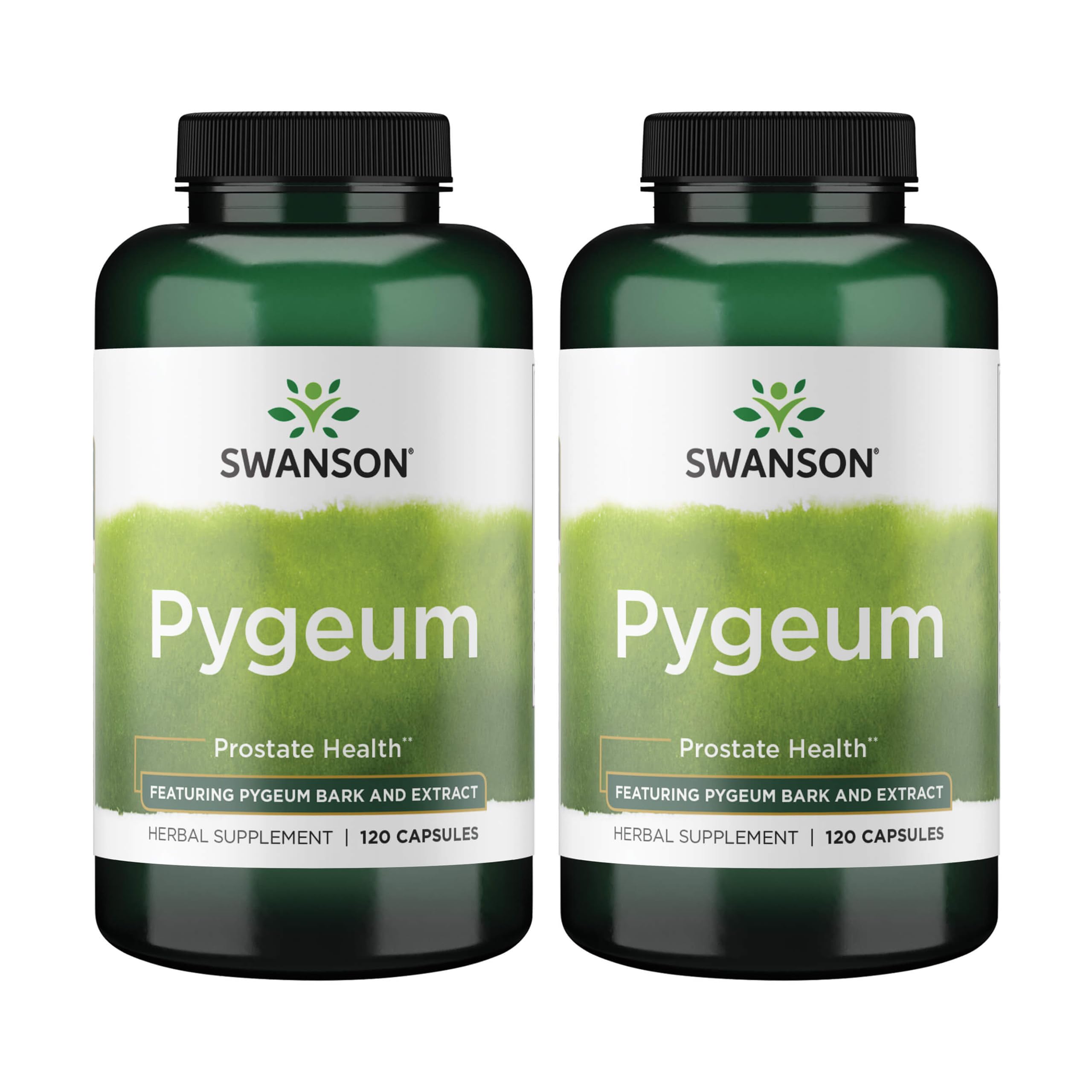 Swanson Pygeum - Men's Health Herbal Supplement (120 Caps, 400 mg) 2-Pack | Non-GMO