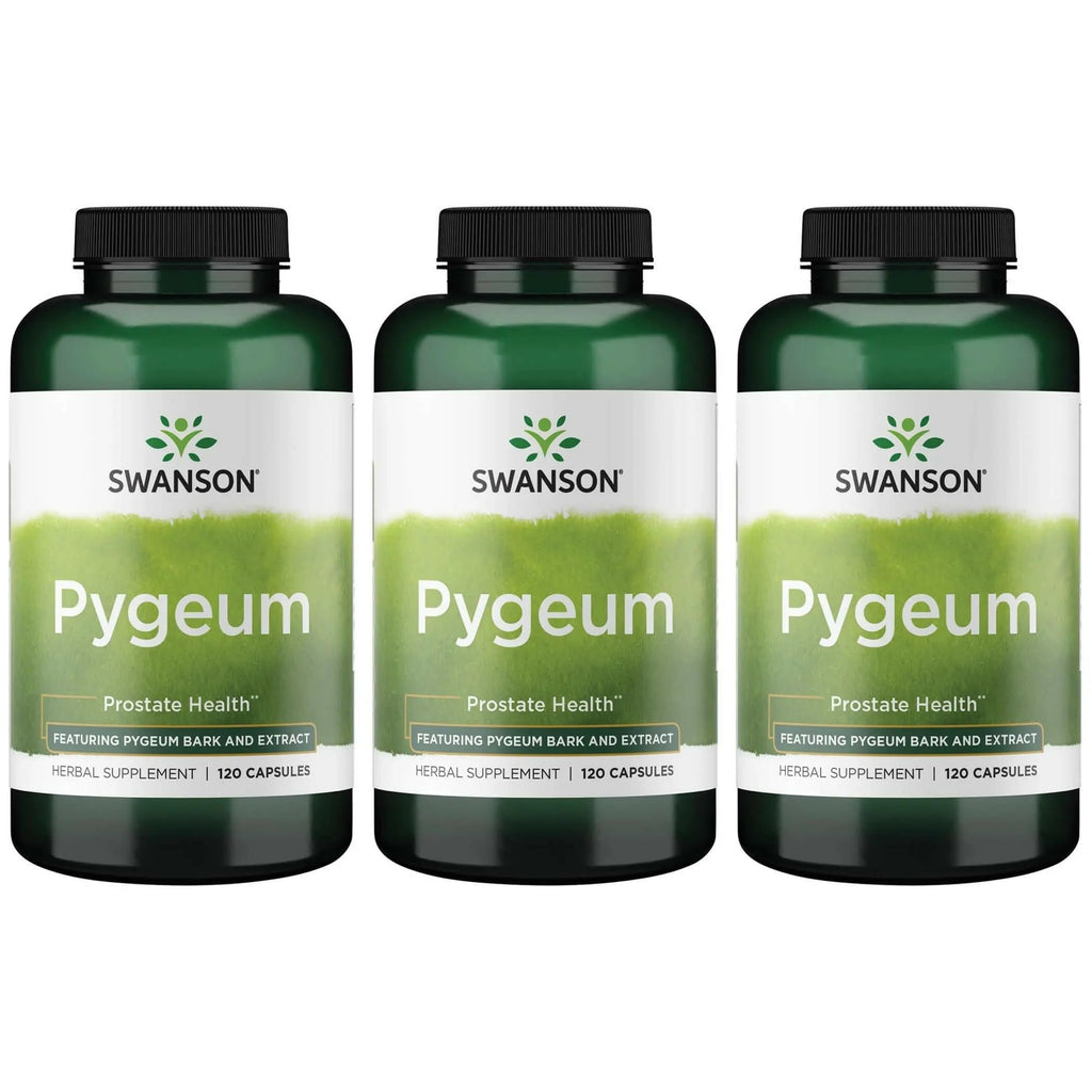 Swanson Pygeum - Men's Health Herbal Supplement (3-Pack, 120 Capsules, 400 mg)
