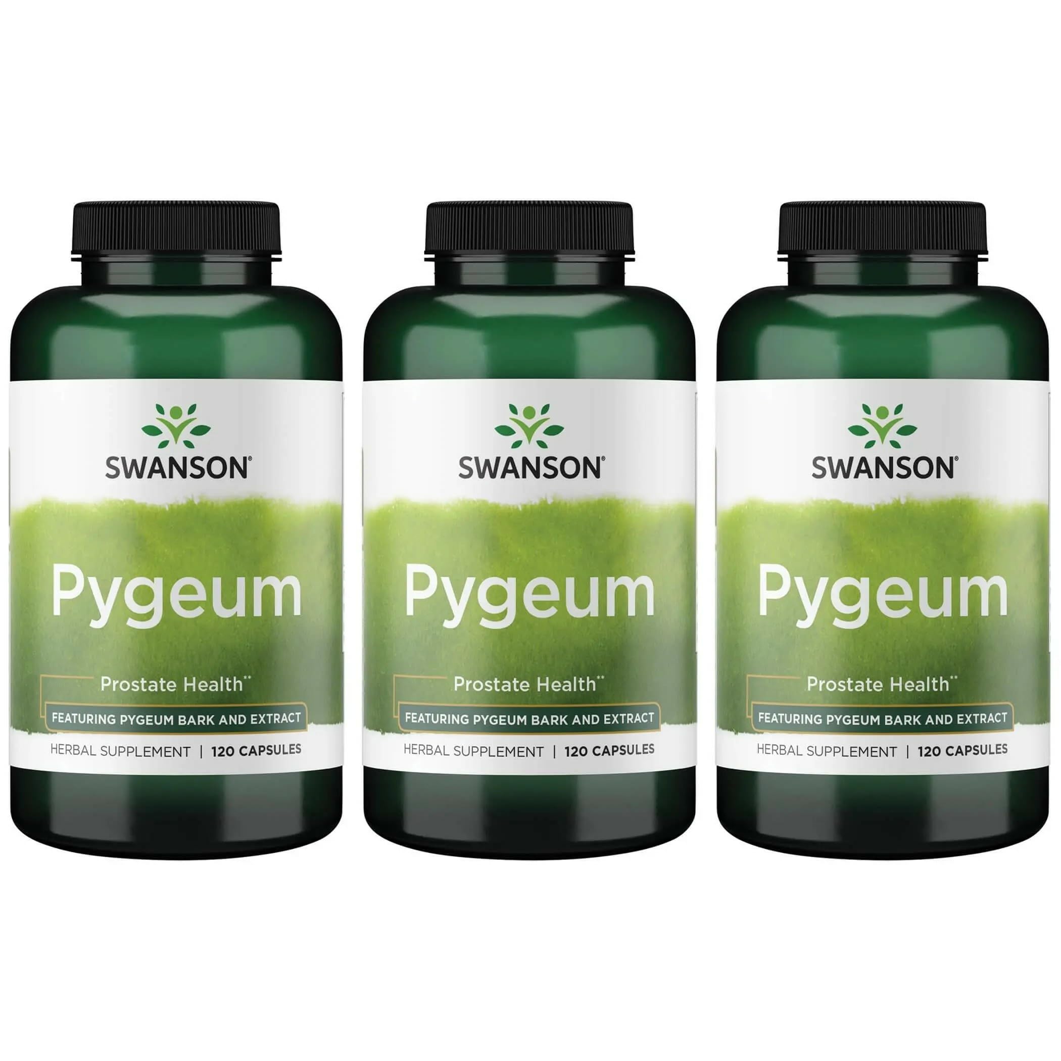 Swanson Pygeum - Men's Health Herbal Supplement (3-Pack, 120 Capsules, 400 mg)