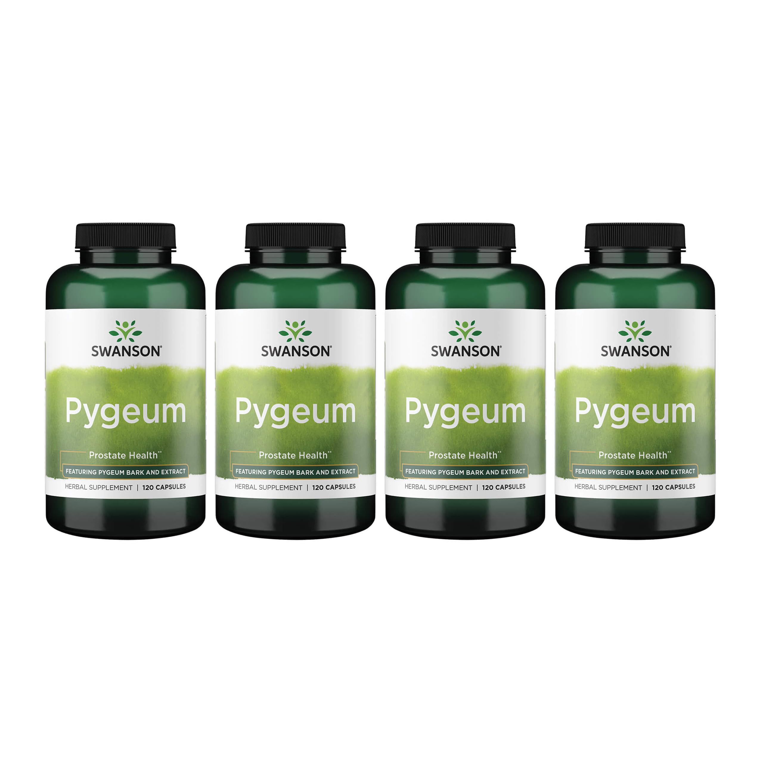 Swanson Pygeum - Herbal Men's Health Supplement (4-Pack, 120 Capsules, 400 mg)