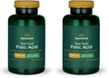 Swanson Real Food Folic Acid 1000 mcg Veggie Capsules – Prenatal Health (Vegan, Gluten-Free, Non-GMO) Pack of 2