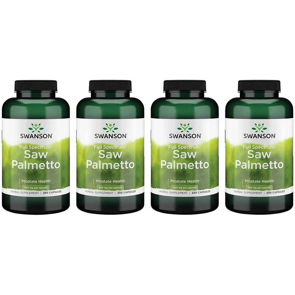 Swanson Saw Palmetto - Prostate Support & Urinary Health (540 mg, 250 capsules) 4 Pack