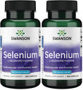 Swanson Selenium L-Selenomethionine – 300 Capsules (Pack of 2) for Heart & Prostate Health, Immune & Thyroid Support