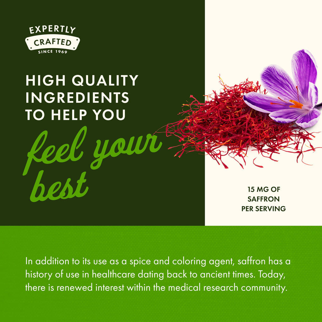 Swanson Full Spectrum Saffron - Whole Ground Stigmas | 60 Veggie Capsules (15mg) - 3 Pack