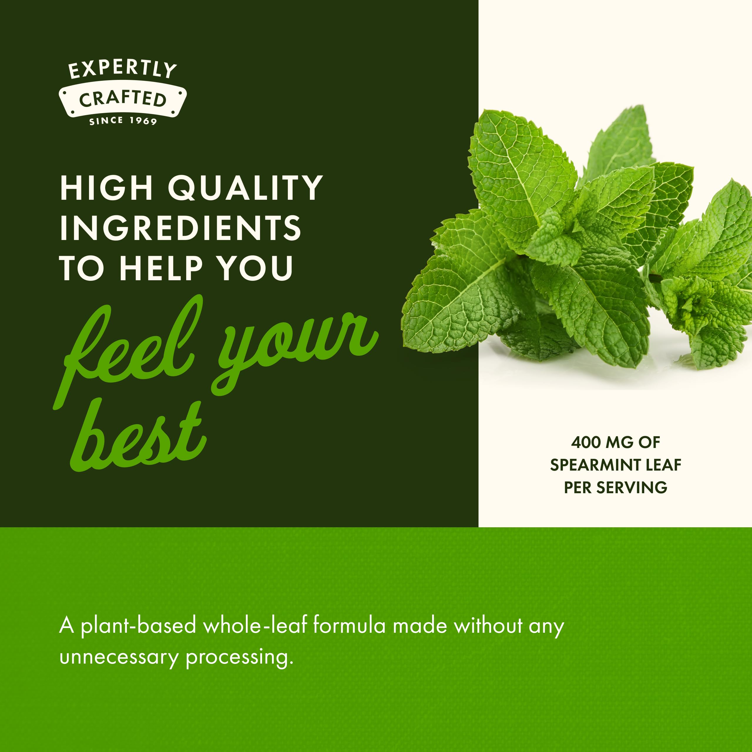 Swanson Spearmint Leaf Full Spectrum 60 Caps – Digestive Health Support