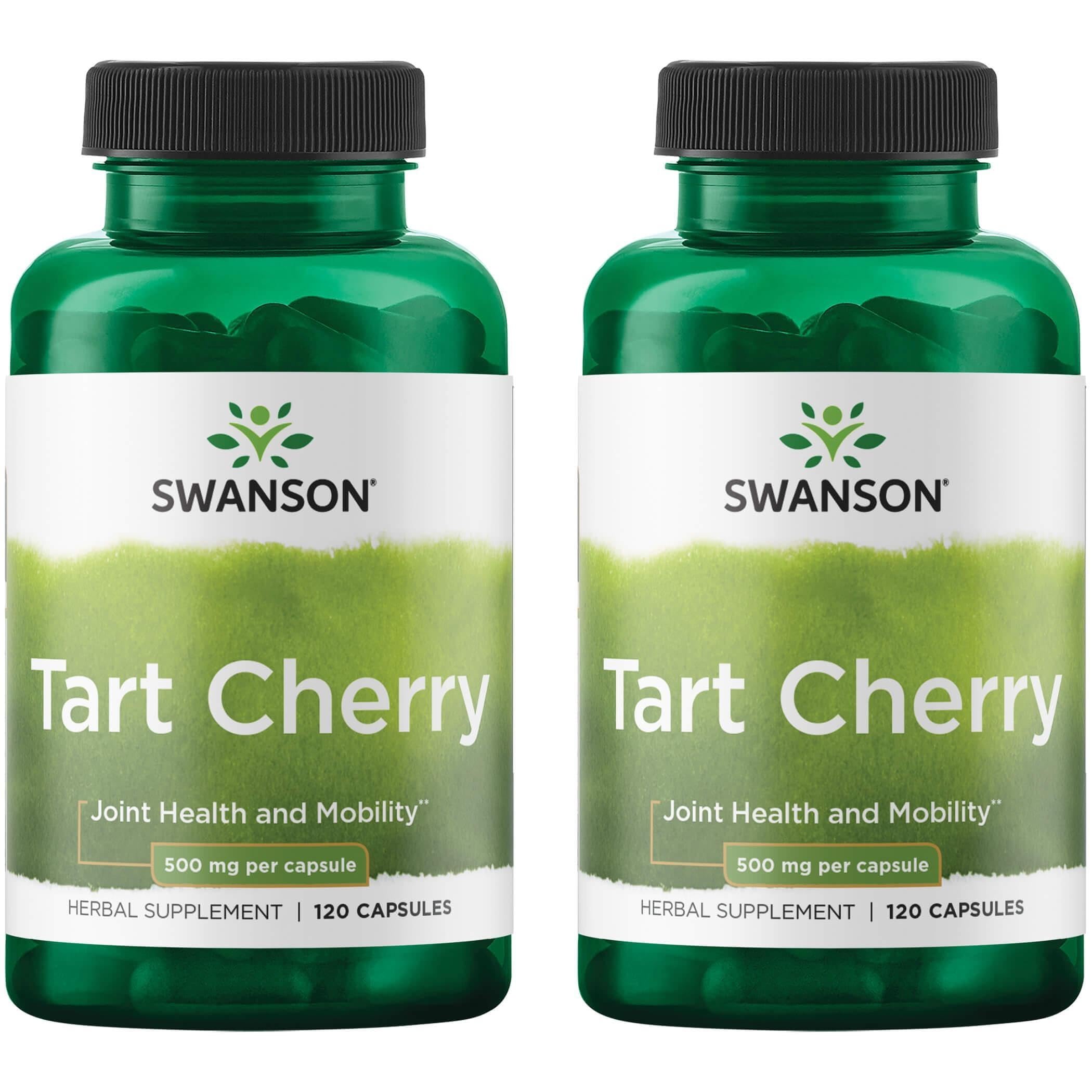 Swanson Tart Cherry 500 mg 120 Caps (2 Pack) – Joint Support & Antioxidant