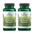 Swanson Turmeric & Black Pepper – Organic Joint Health, Heart Health, Digestion & Liver Support (60 Veggie Capsules) 2 Pack