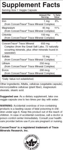 Swanson ULT CONCENTRACE Trace MIN CMP 60 VC – Ionic Trace Mineral Complex