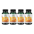 Swanson Vitamin D3 250 Softgels – 4 Pack | Bone & Immune Support