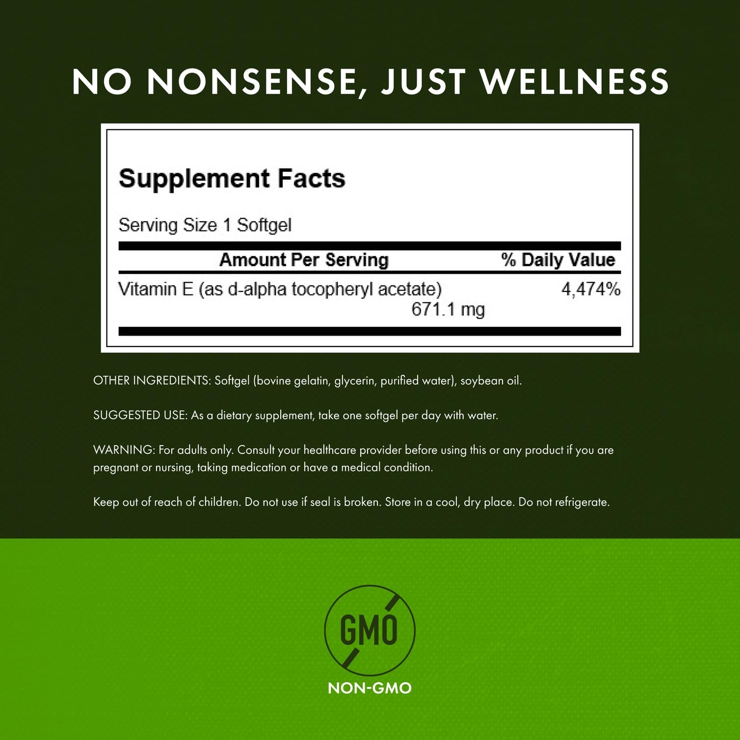 Swanson Natural Vitamin E 1000 IU (671.10 mg) 250 Sgels – 2 Pack