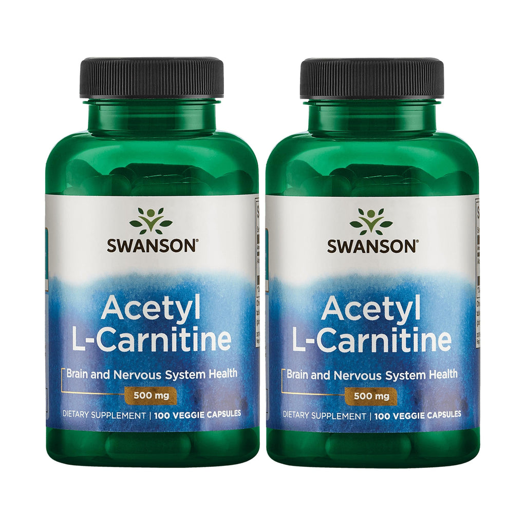 Swanson Acetyl-L-Carnitine – Cognitive Support & Muscle Health (2-Pack, 100 Veggie Caps)