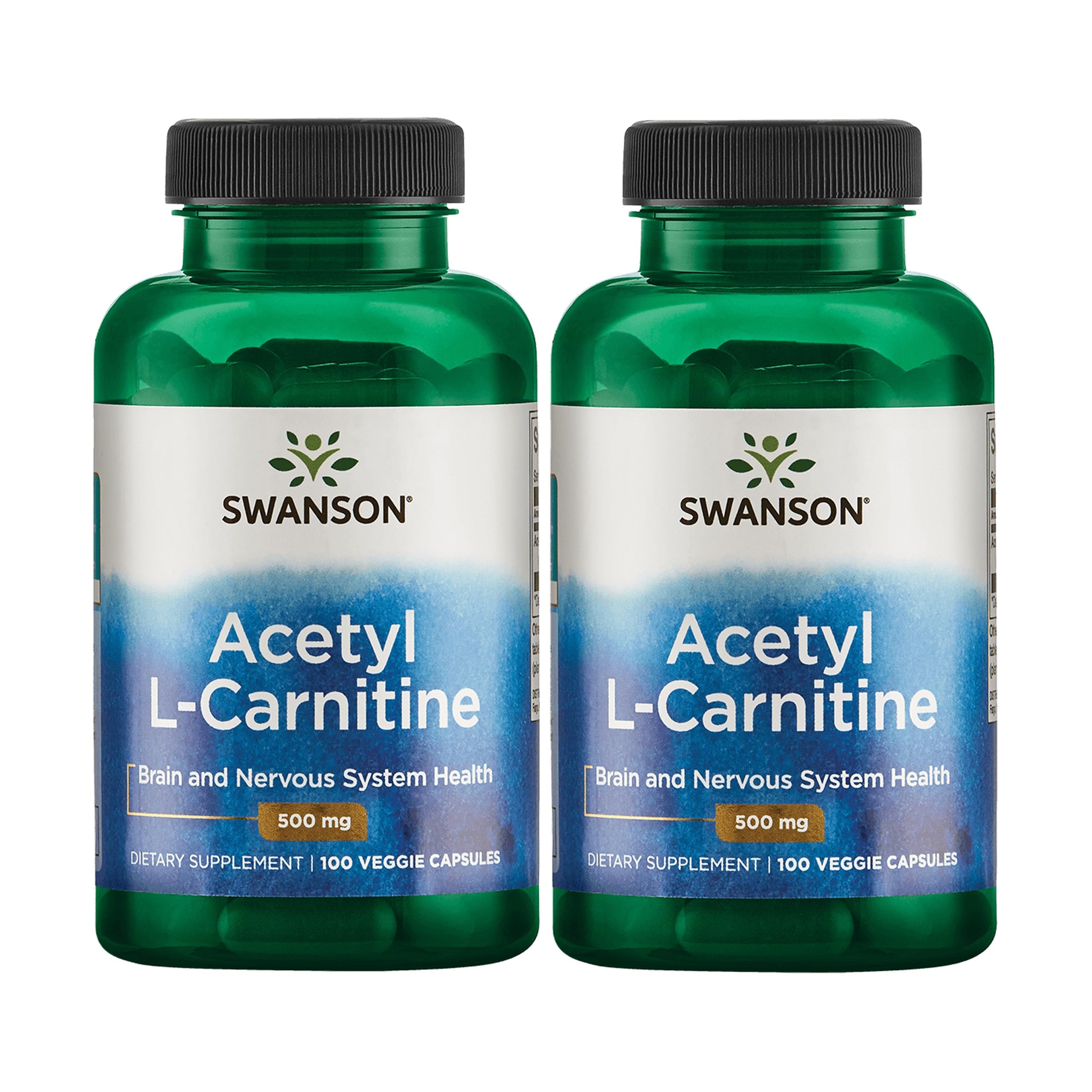 Swanson Acetyl-L-Carnitine – Cognitive Support & Muscle Health (2-Pack, 100 Veggie Caps)