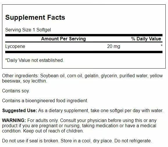 Swanson Lycopene - Natural Supplement for Prostate Health, Heart Health & Normal Blood Pressure - Men's Health - 4-Pack (60 Softgels per Bottle)