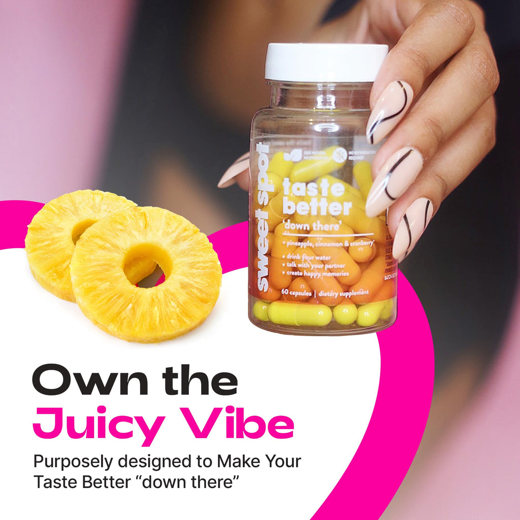 Sweet Spot Pineapple & Cranberry Vaginal Health Supplement – 60 Capsules | Freshens Taste & Balance