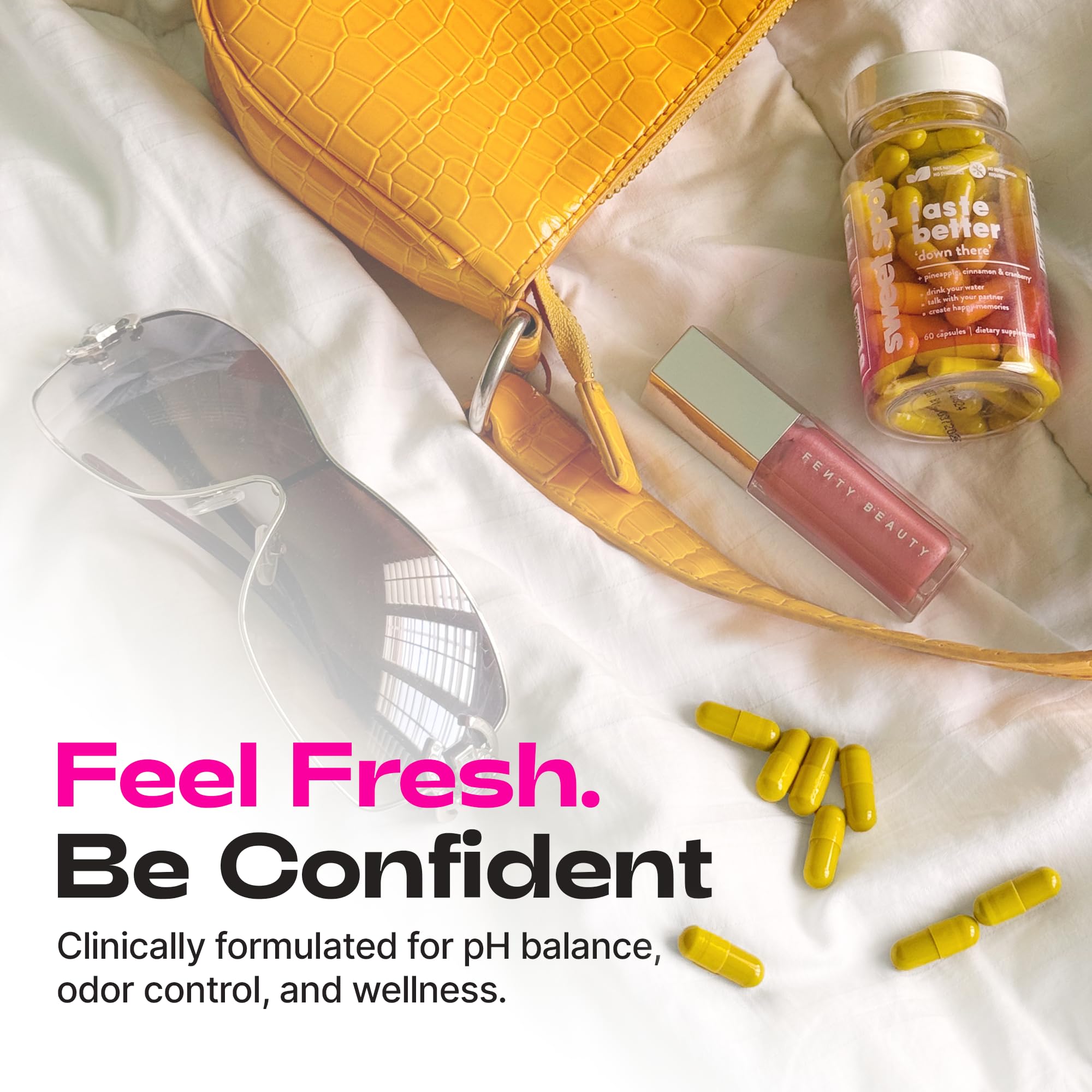 Sweet Spot Pineapple & Cranberry Vaginal Health Supplement – 60 Capsules | Freshens Taste & Balance